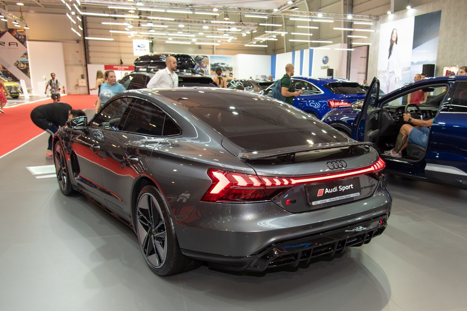 Sleek rear design with dynamic LED tail lights and prominent rear diffuser