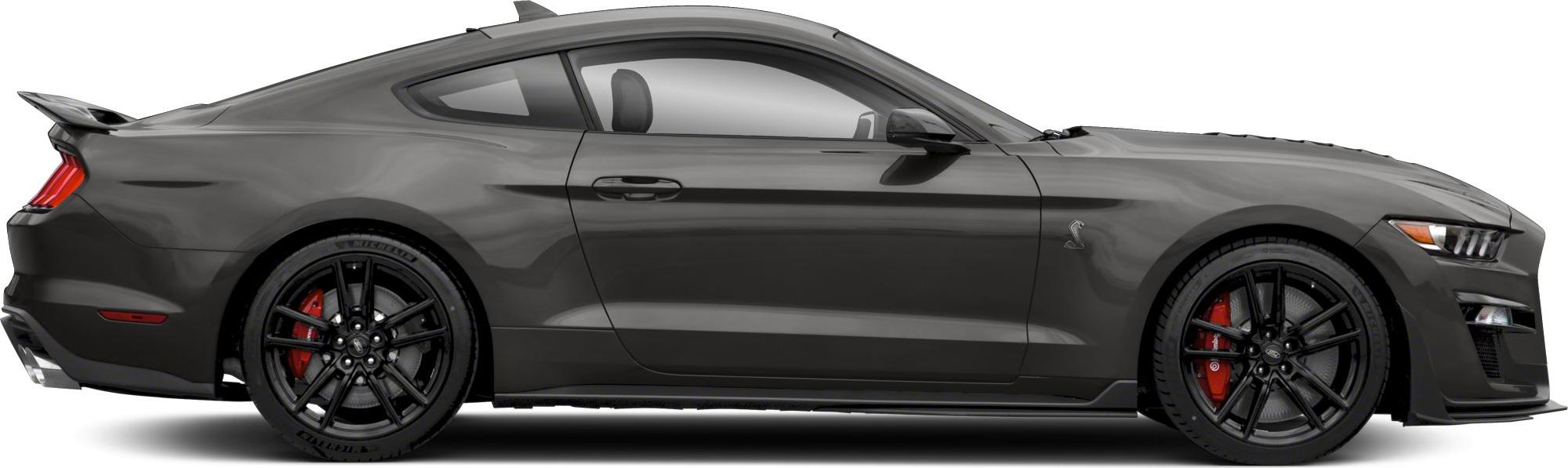 Sleek sports coupe with black alloy wheels and aerodynamic rear spoiler