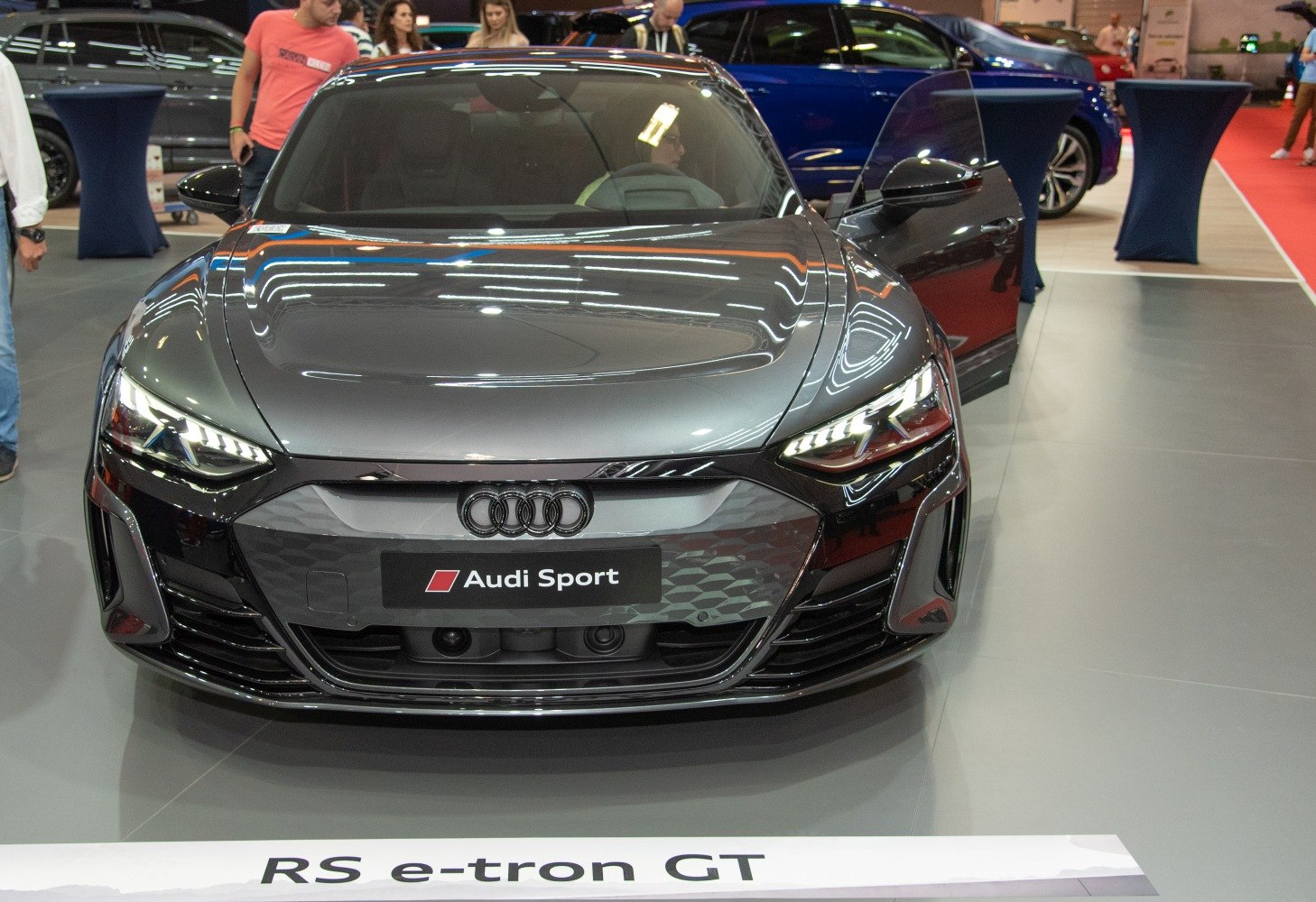 Front view with aggressive grille and LED headlights