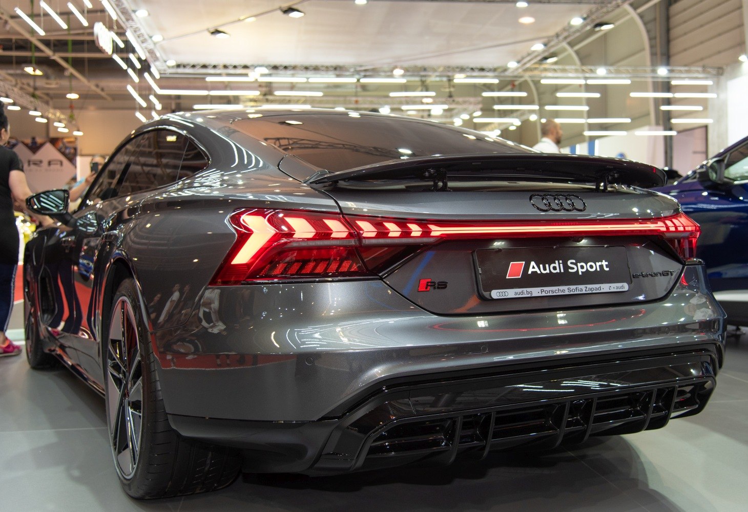 Rear design with LED tail lights and spoiler