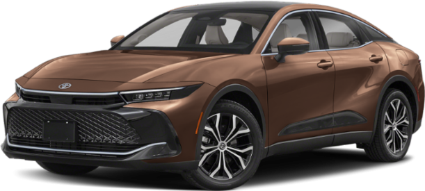 Front three-quarter view with aggressive grill and aerodynamic shape