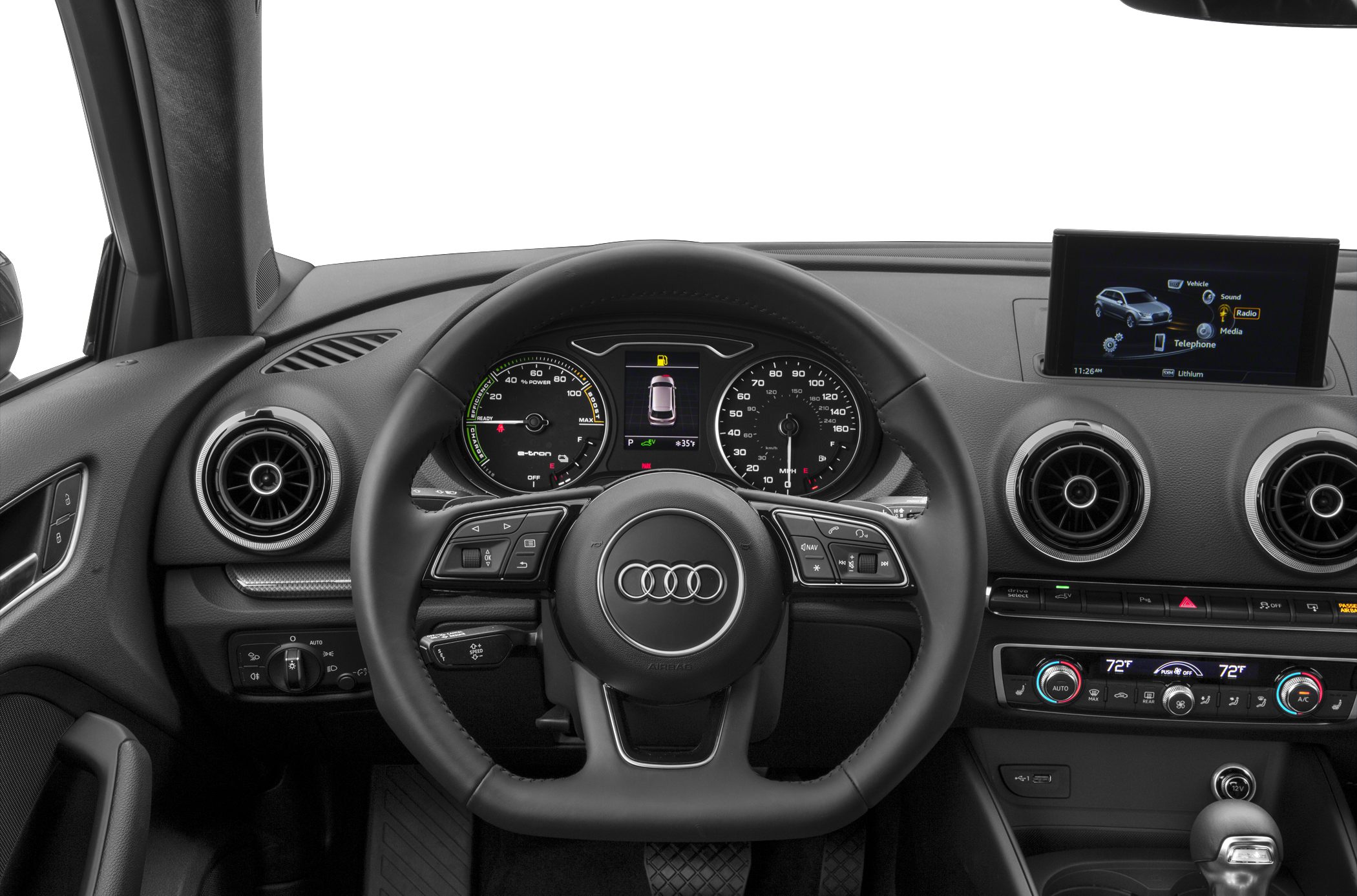 Digital instrument cluster and multimedia screen interior features