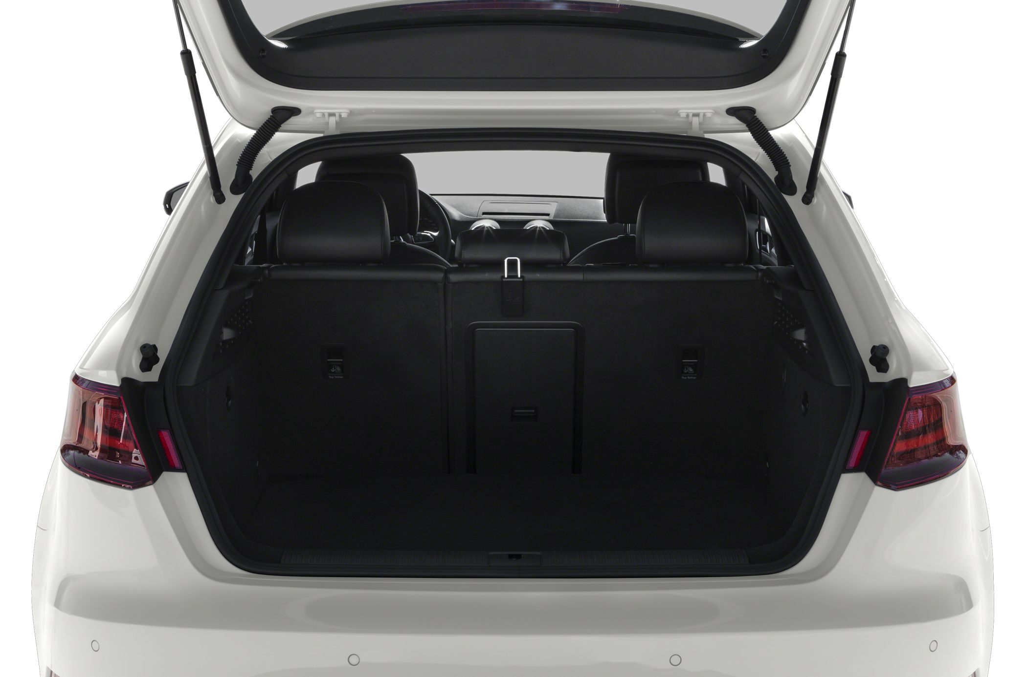 Open hatchback trunk with foldable rear seats visible