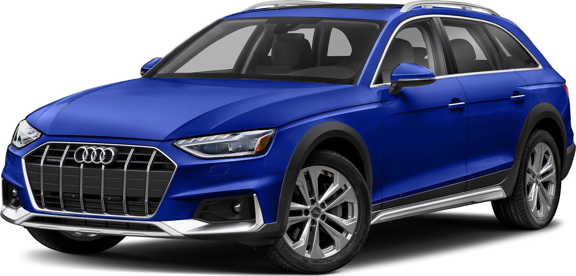 Blue 2020 station wagon with distinct front grille and alloy wheels