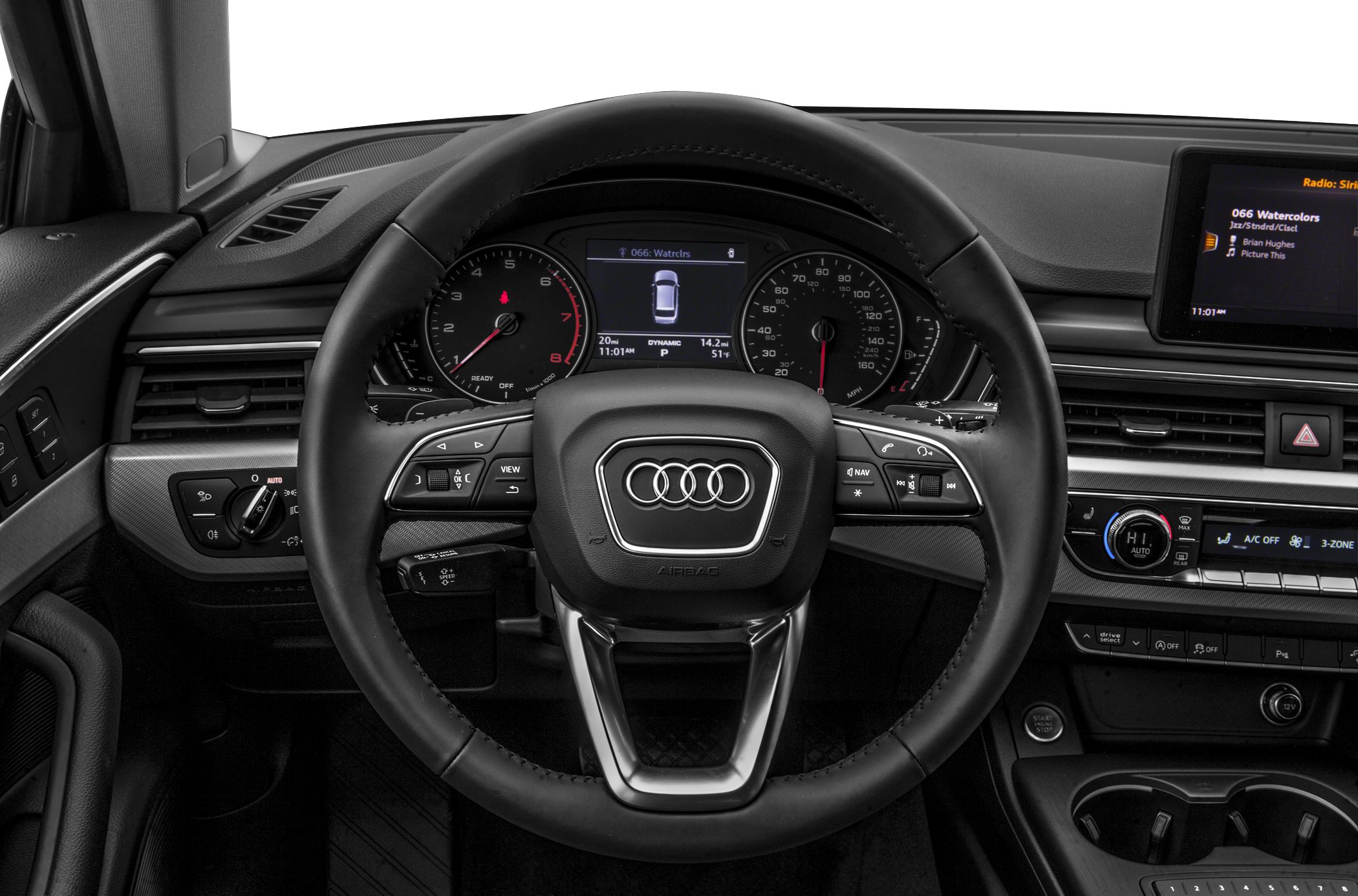 Steering wheel with controls and digital dashboard display