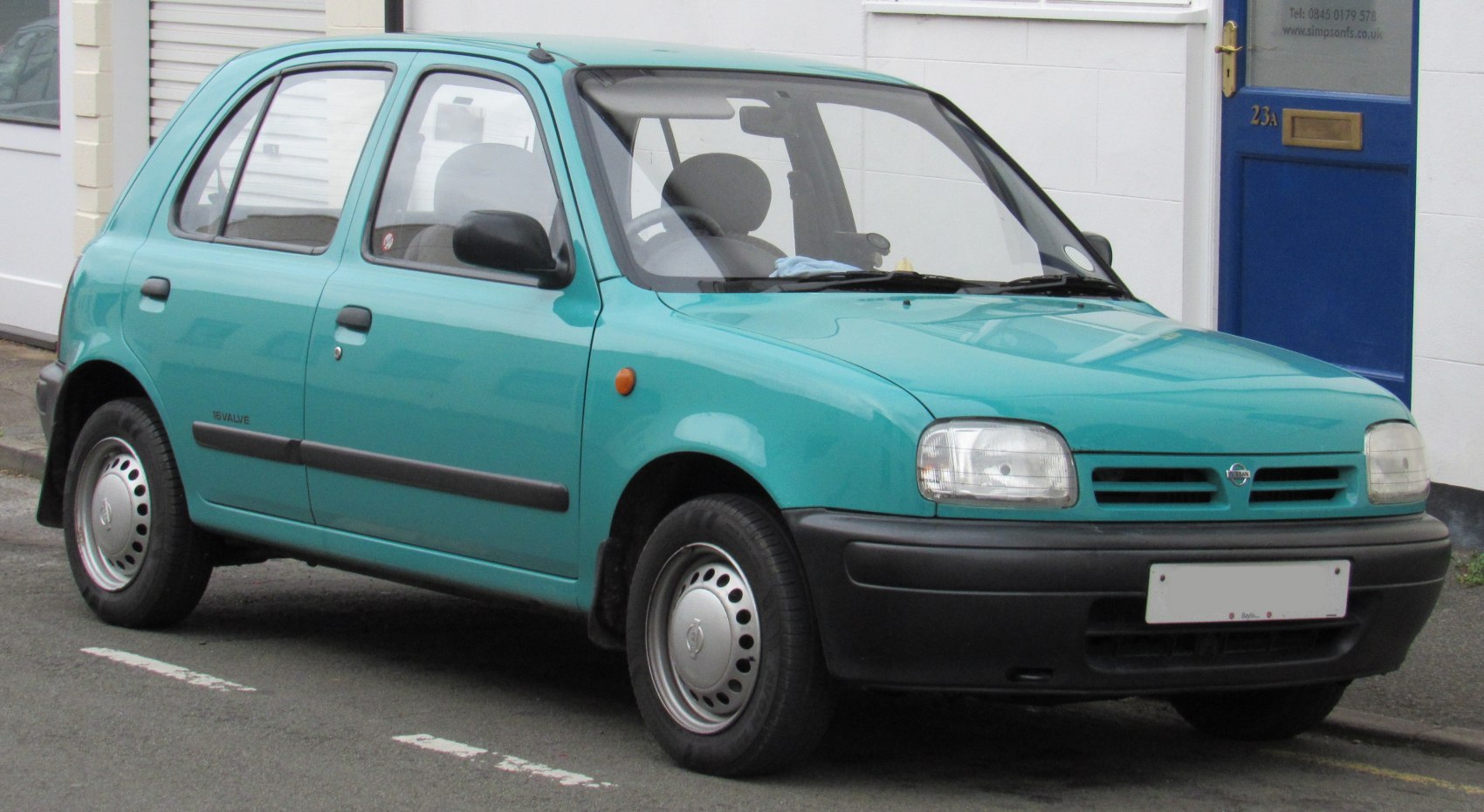 Compact 5-door hatchback with steel wheels and hubcaps