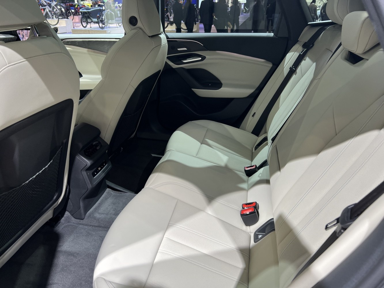 Spacious rear seating with premium upholstery and climate control