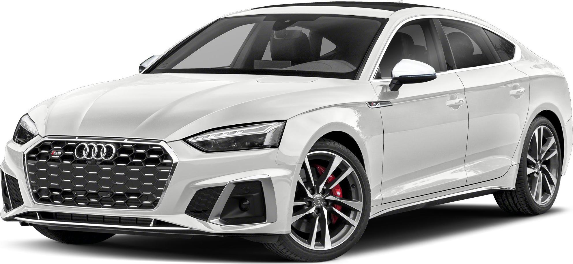 Front and side view of a sleek sedan with honeycomb grille and alloy wheels