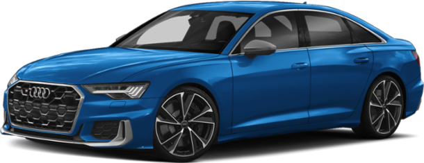 Blue luxury sedan with LED headlights and alloy wheels