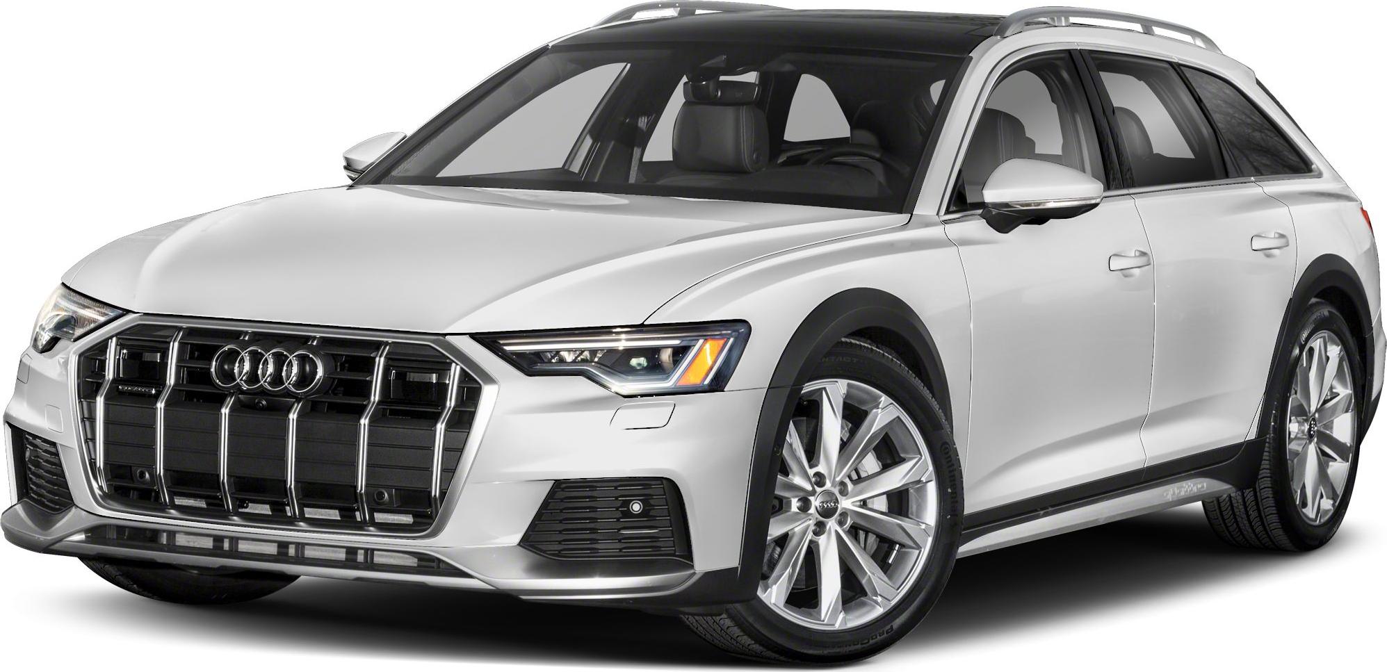 White estate car with distinct grille and headlights