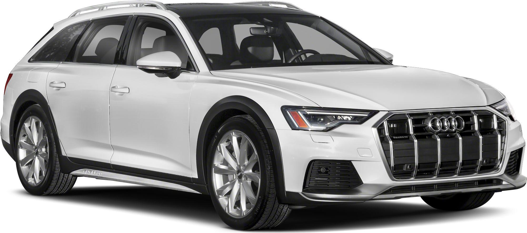 Front-side view with LED headlights and bold grille
