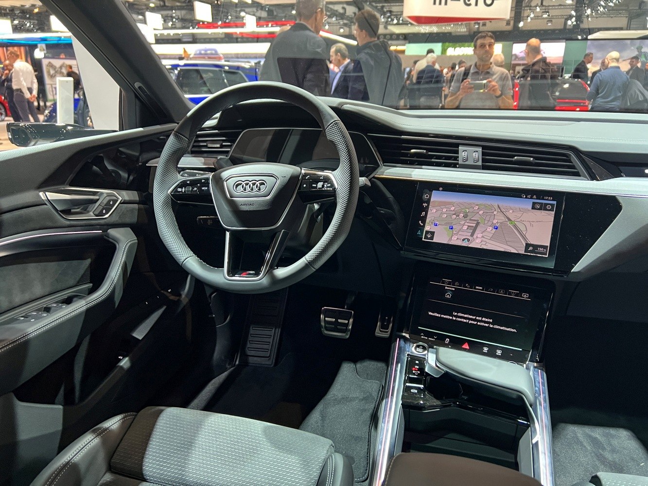 Digital dashboard, infotainment touchscreen, and multifunction steering wheel