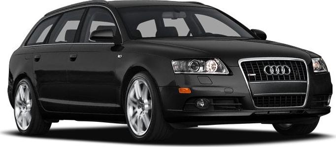 Black luxury wagon with LED headlights and prominent grille