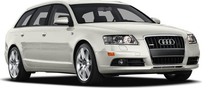 White station wagon with prominent front grille and alloy wheels