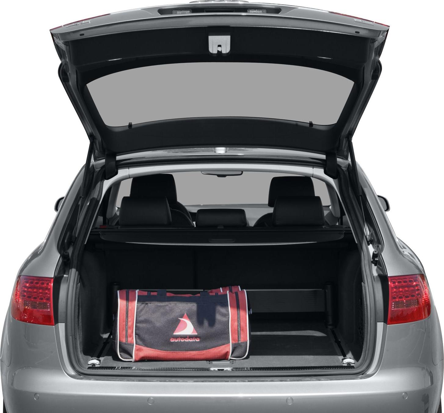 Open trunk view with spacious cargo area and rear seats