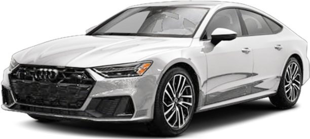 Silver luxury sedan with sharp headlights and alloy wheels