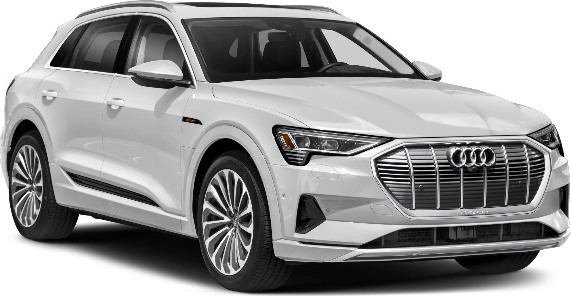 Front side view with LED headlights and distinct grille