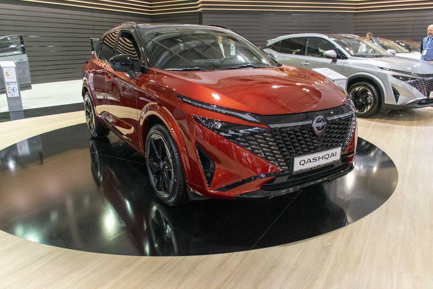 Front view with bold grille and sleek LED headlights