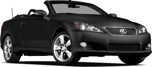 Front view of sporty convertible with detailed headlights and alloy wheels