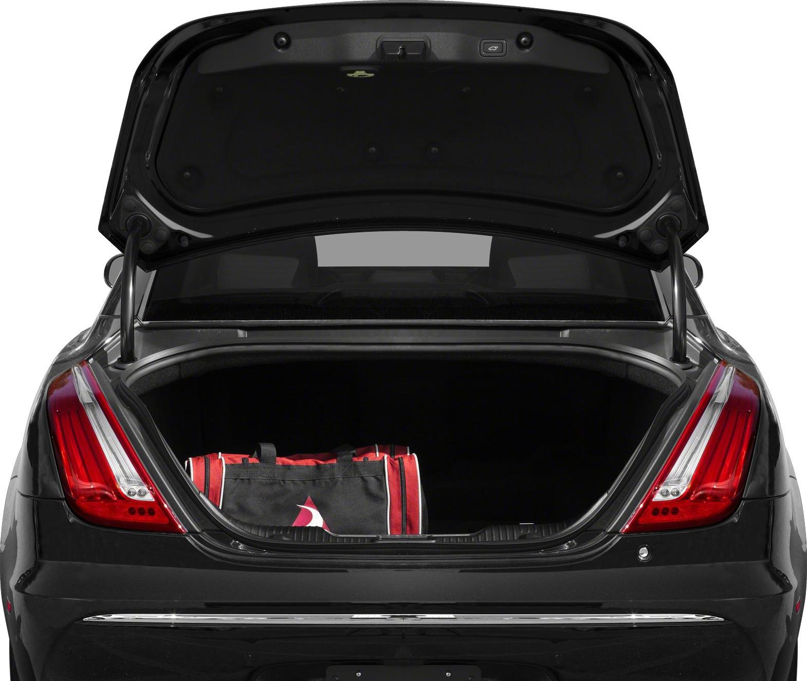 Open spacious trunk with visible cargo bag and rear taillights