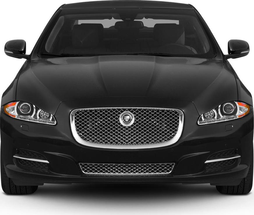 Front grille and headlights of a luxury sedan