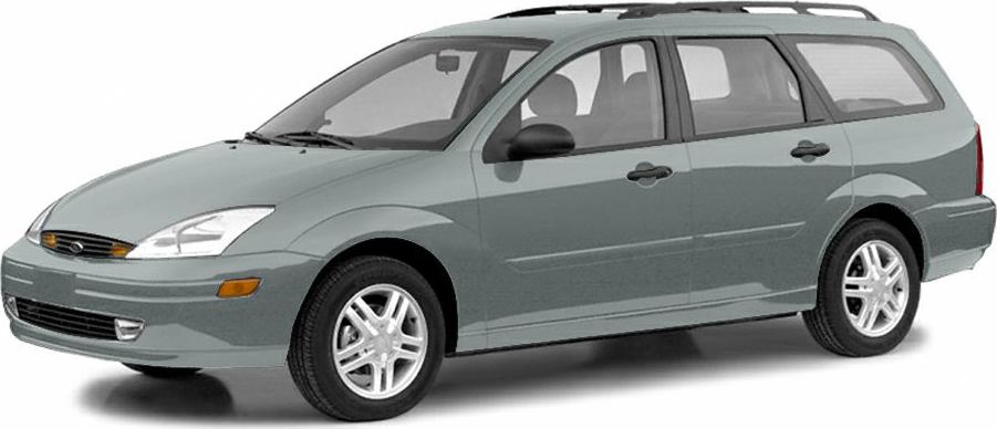 Front-side view of a gray station wagon with roof rails and alloy wheels