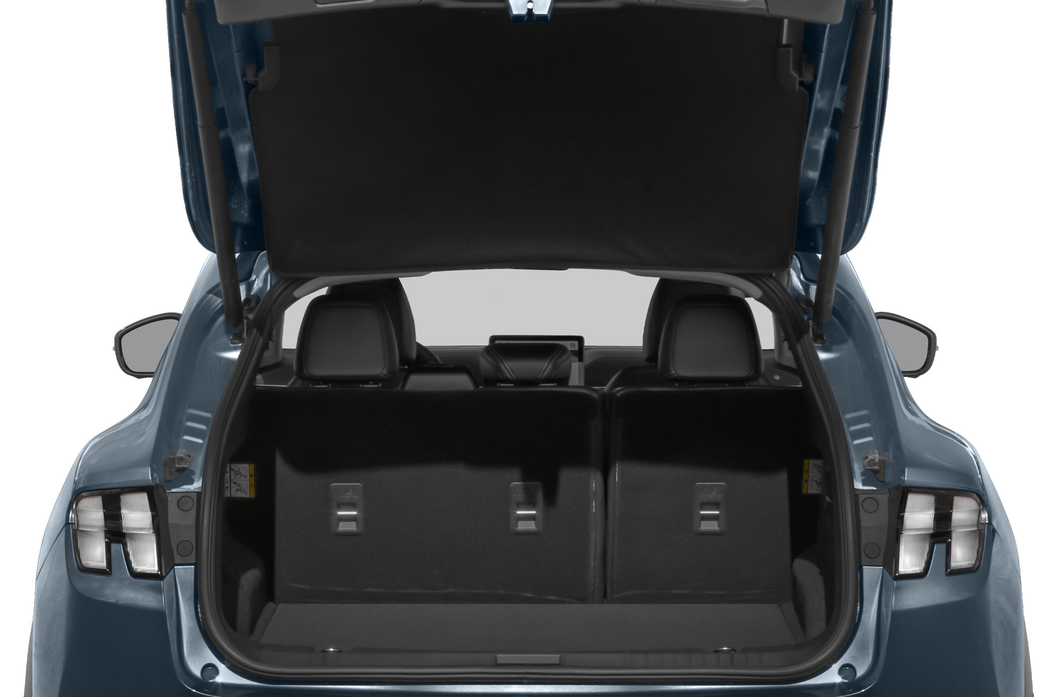 Open trunk with rear seats and cargo space