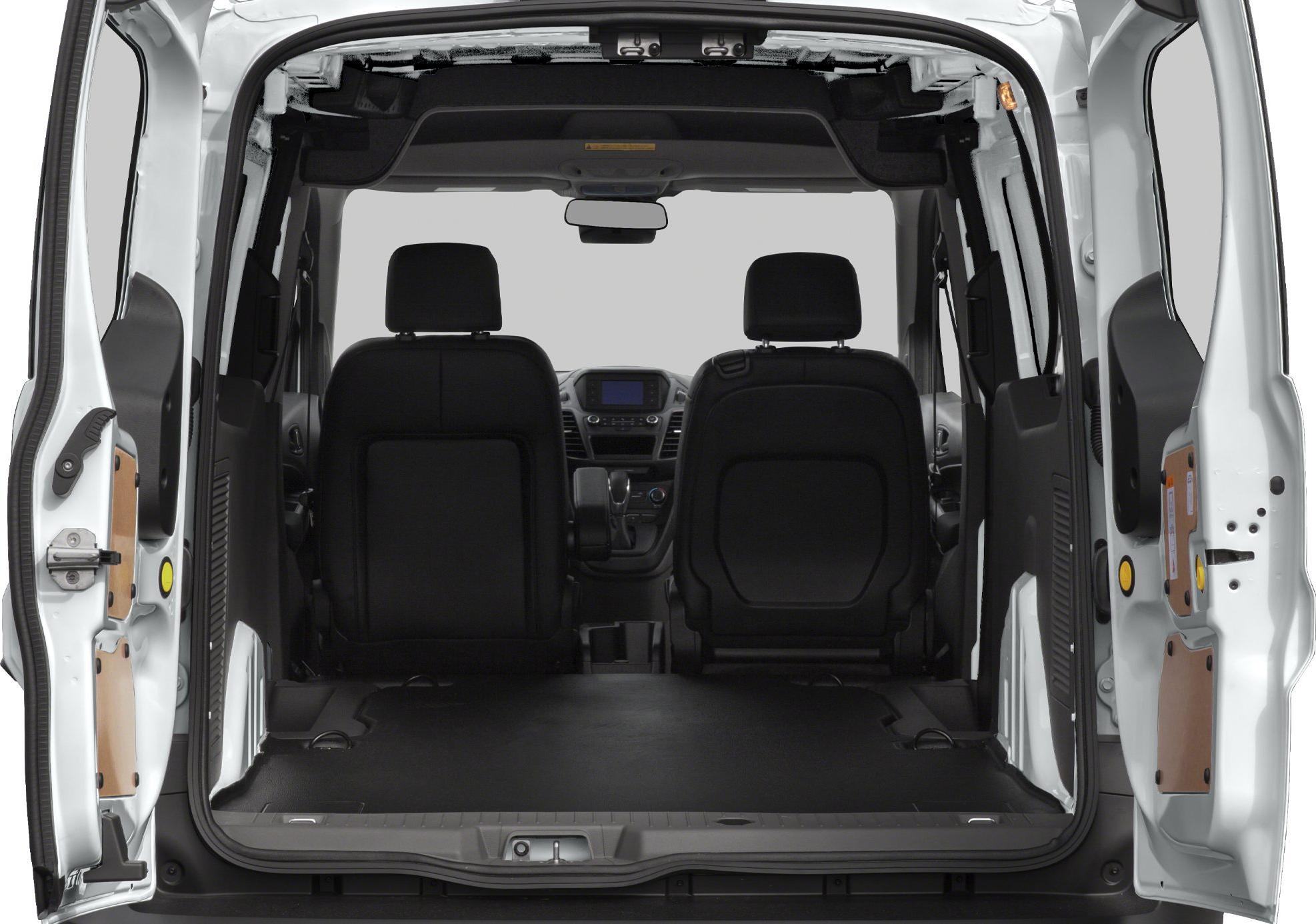 Large flat cargo area and double cab seating layout