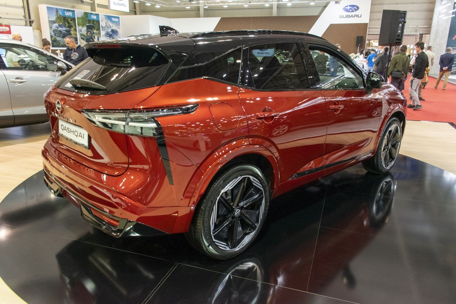 SUV rear view with LED tail lights and alloy wheels