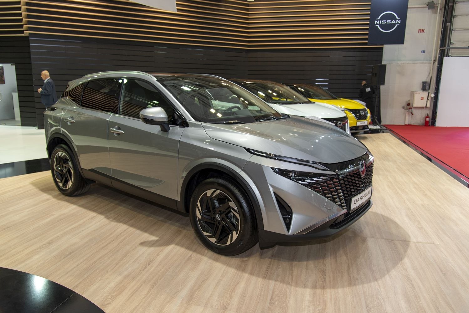 Modern SUV with sleek LED headlights and black accents
