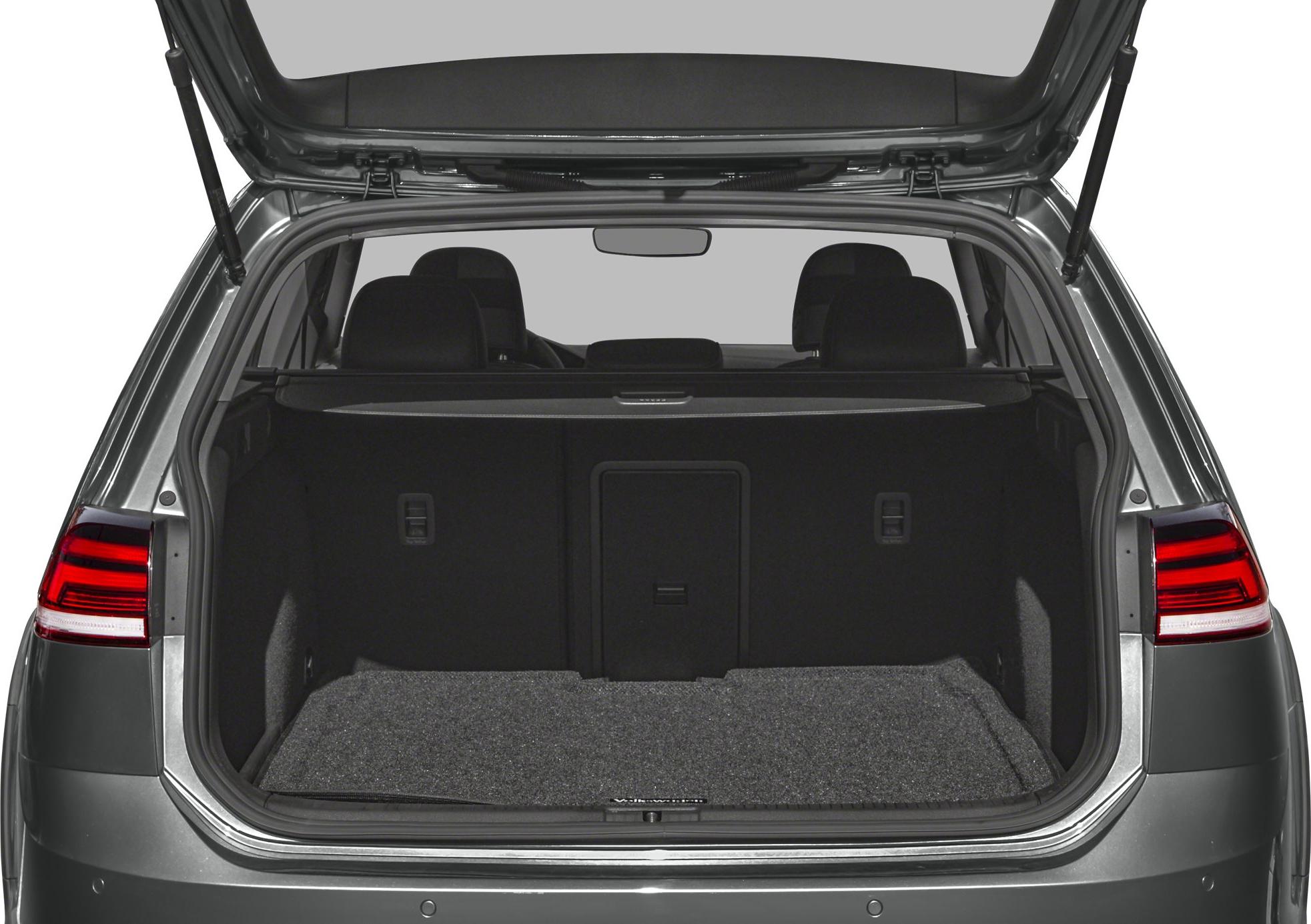 Open spacious trunk with visible rear seats and cargo area