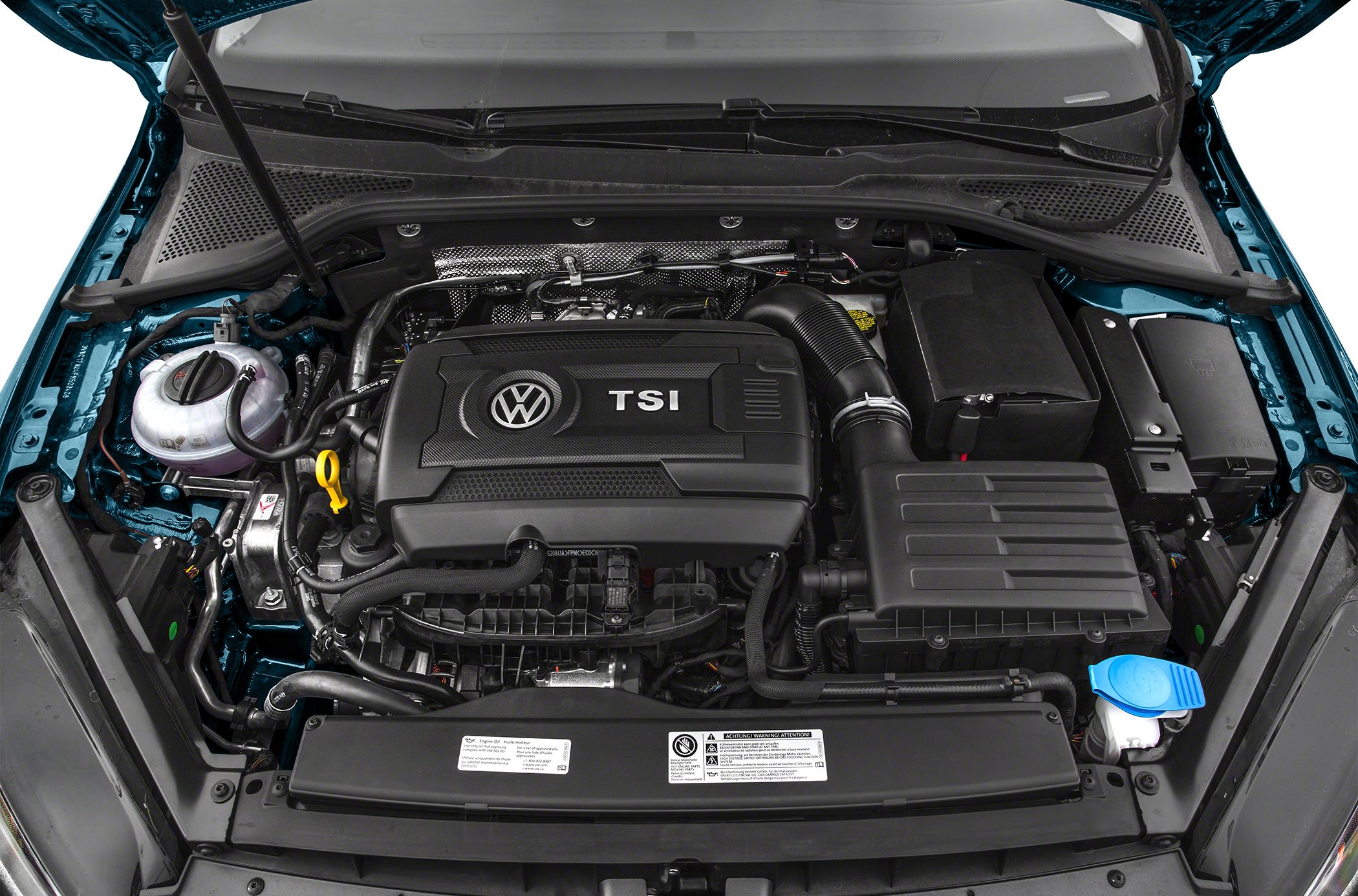 TSI engine bay with modern layout and components