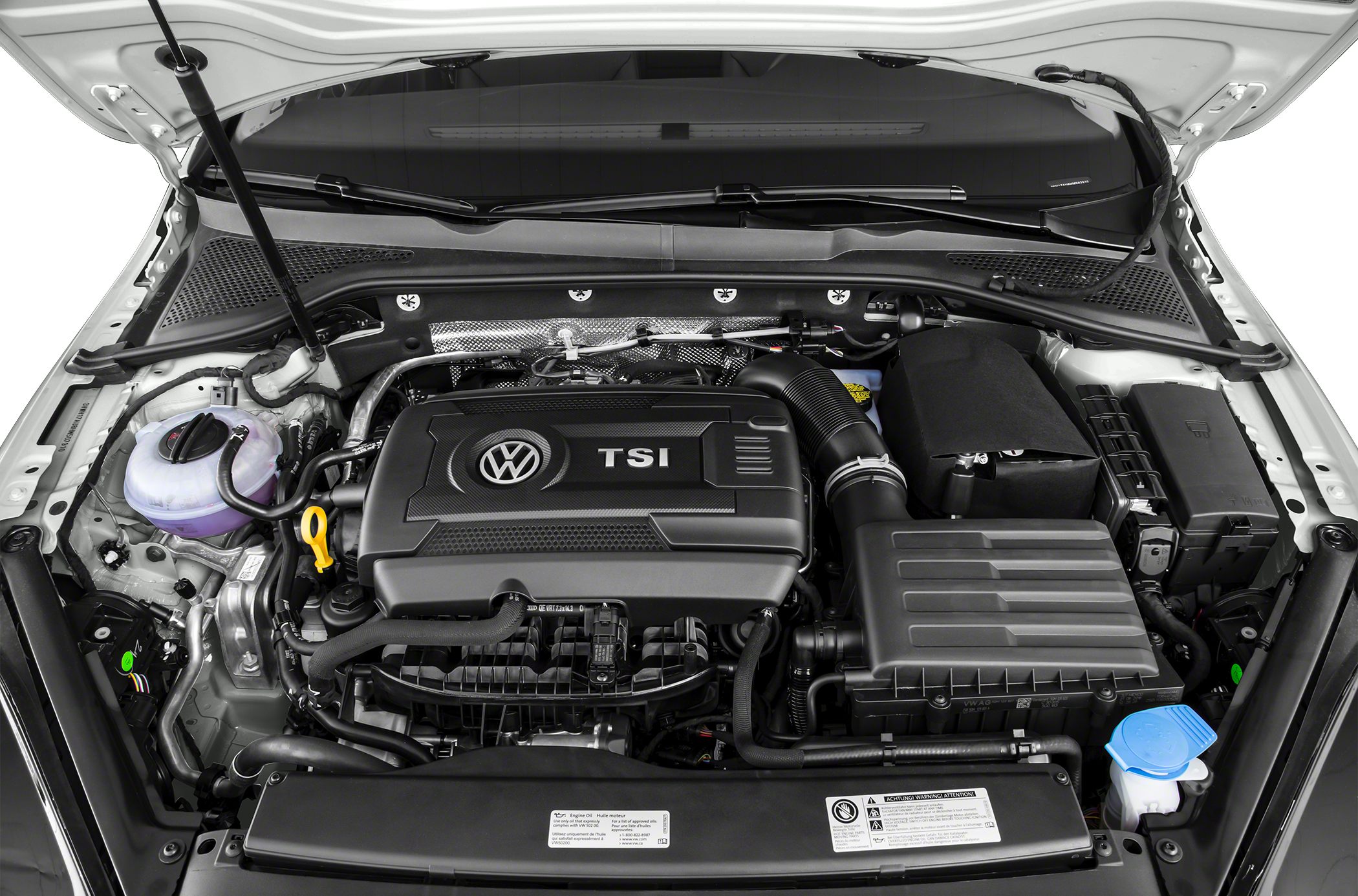 TSI engine bay with organized components and fluid reservoirs