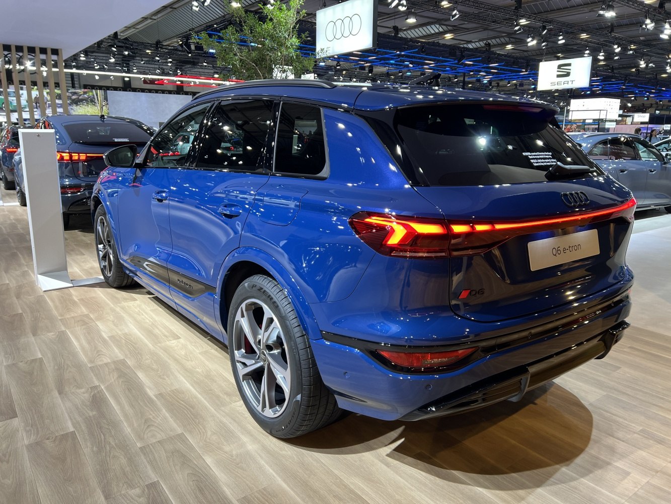 Sleek rear side profile with LED tail lights and alloy wheels.