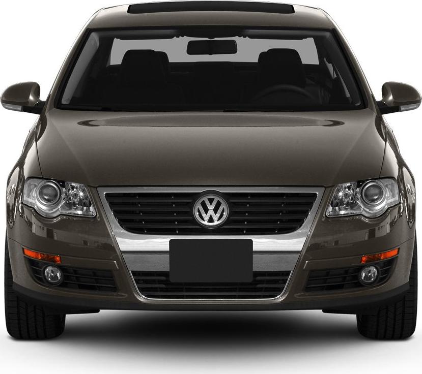 Front view with grille, headlights, and fog lights