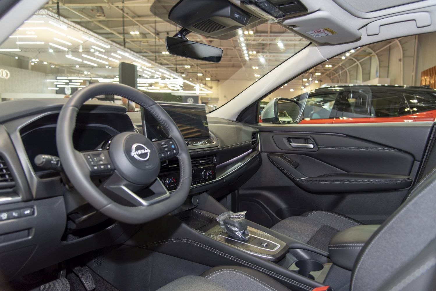Digital dashboard and touchscreen display with modern ergonomic interior design