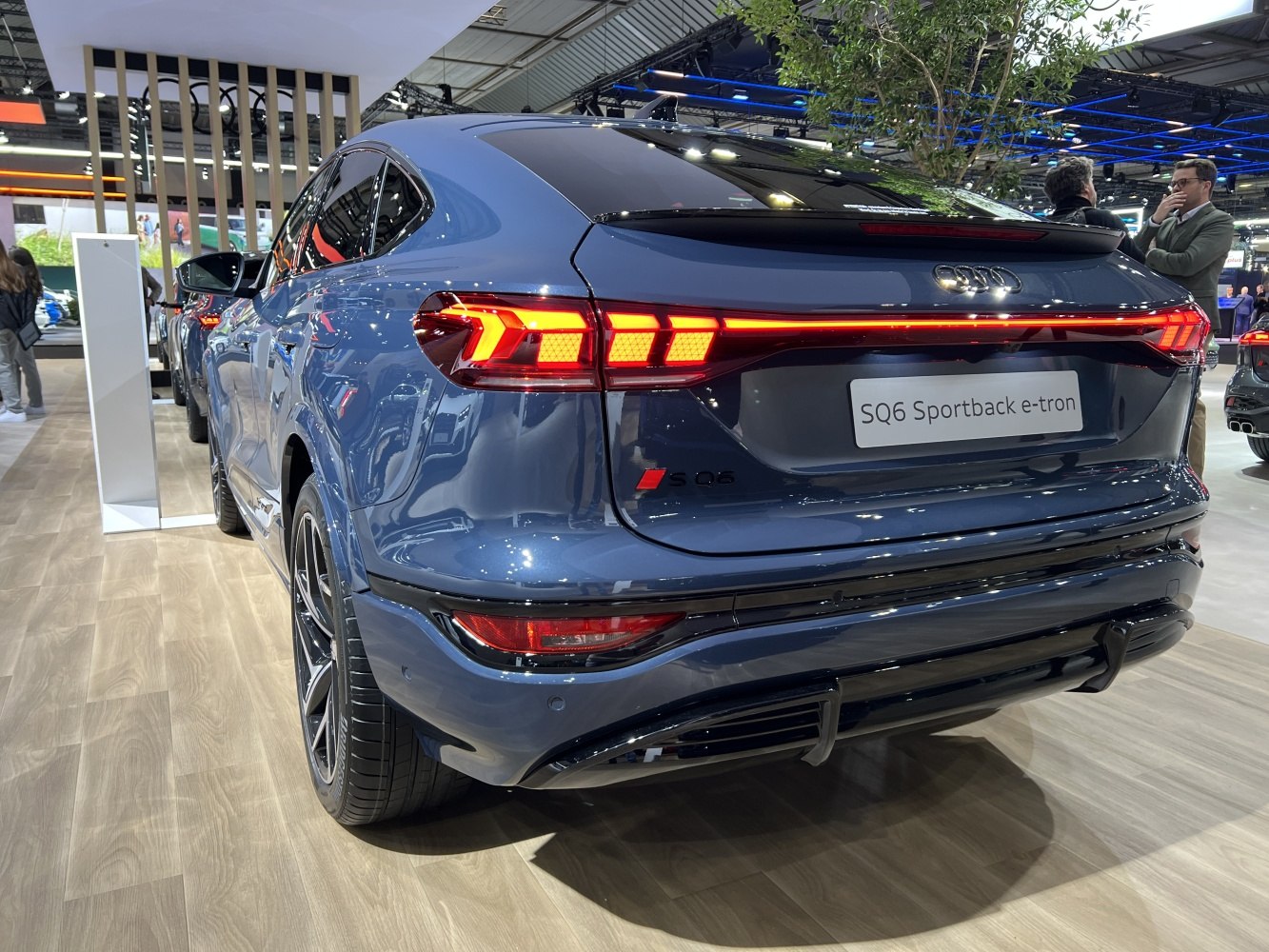 Sleek rear with continuous LED tail light strip and sporty bumper