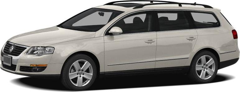 Side view of a station wagon with silver alloy wheels and roof rails.