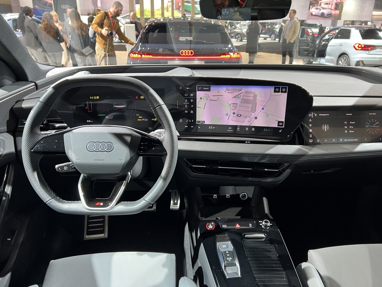 Digital cockpit and advanced navigation screens in a modern SUV interior