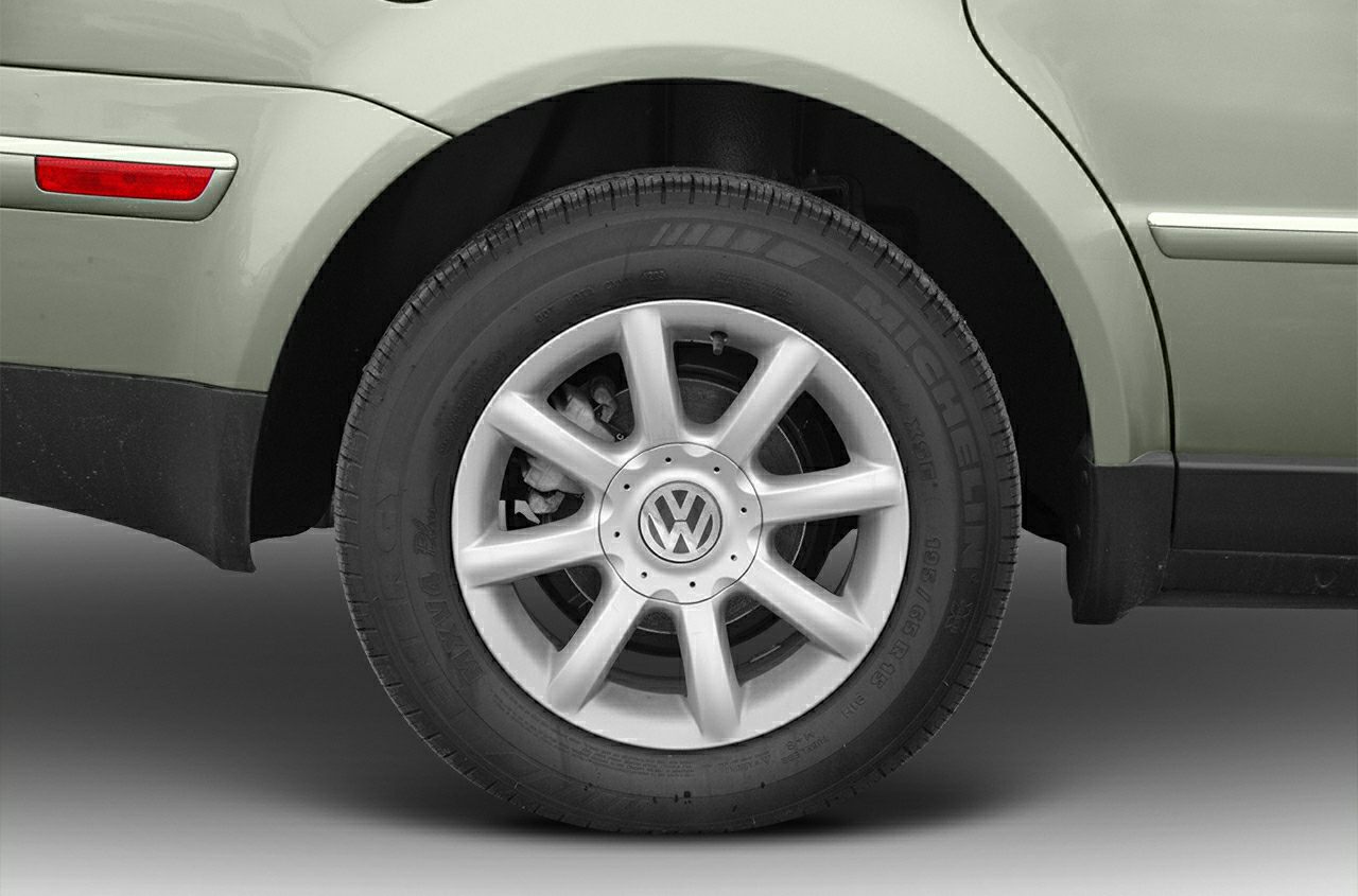Close-up of alloy wheel and tire on a vehicle.