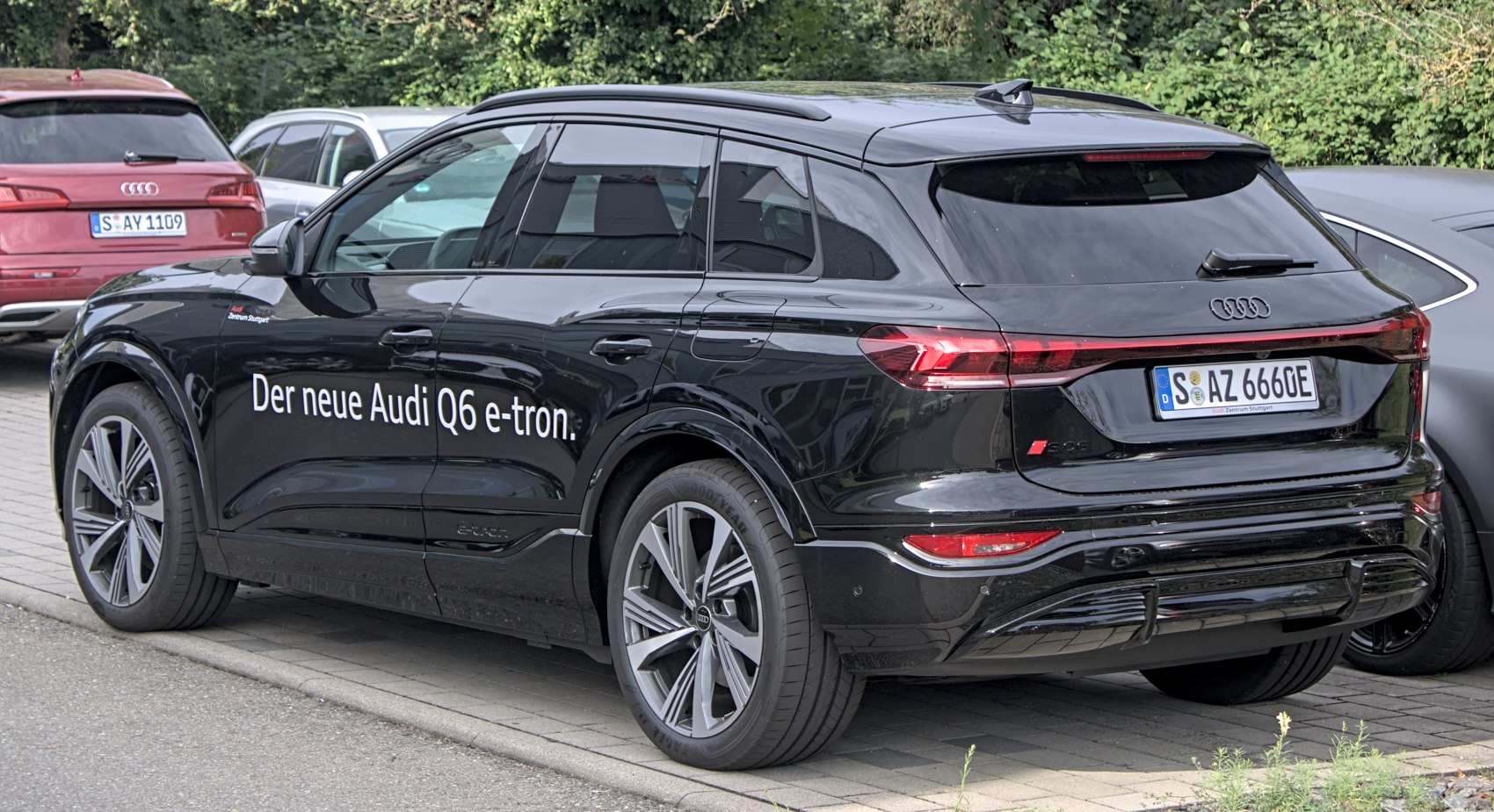 Rear and side profile with LED taillights and alloy wheels