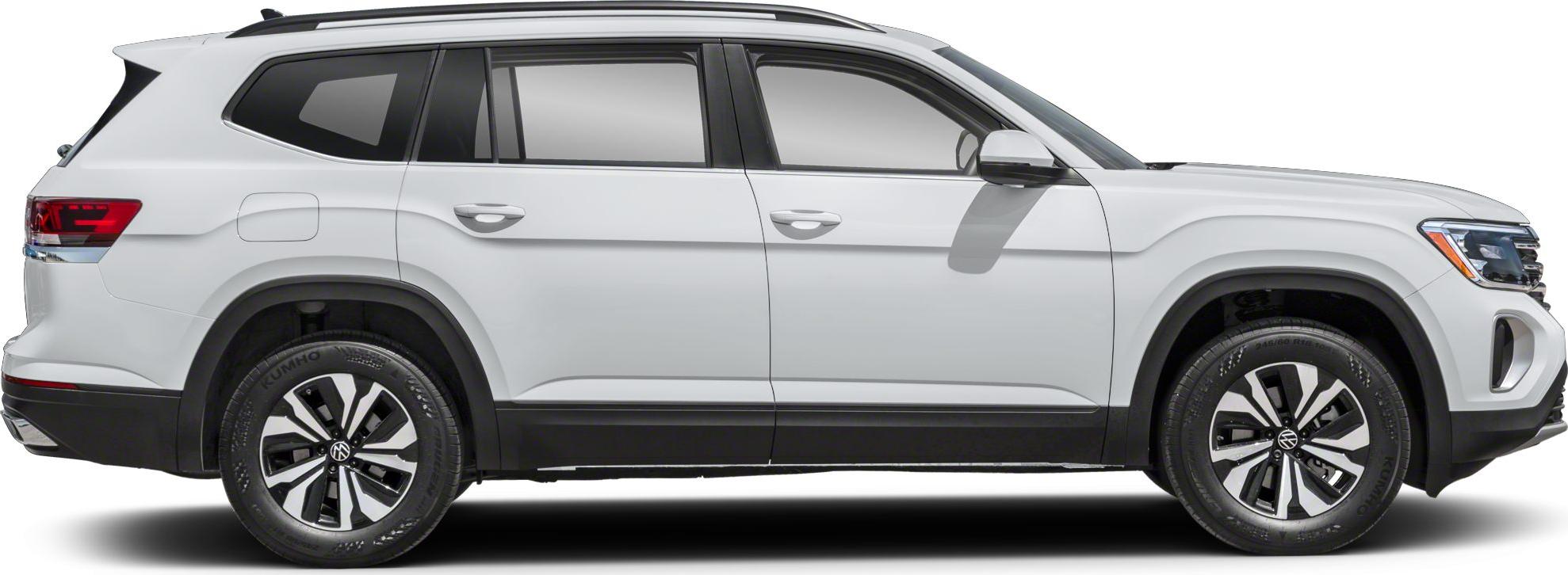 Side profile of modern mid-size SUV with alloy wheels and tinted windows
