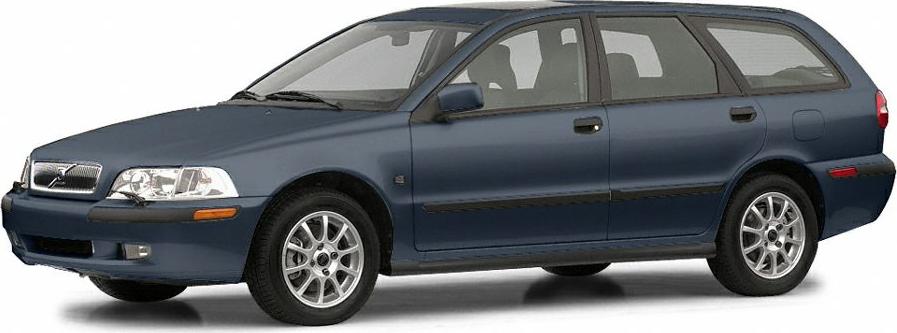 Side view of 1990s station wagon with alloy wheels and tinted windows