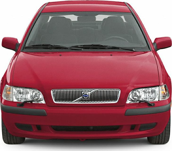 Front view with grille, headlights, and headlight wipers