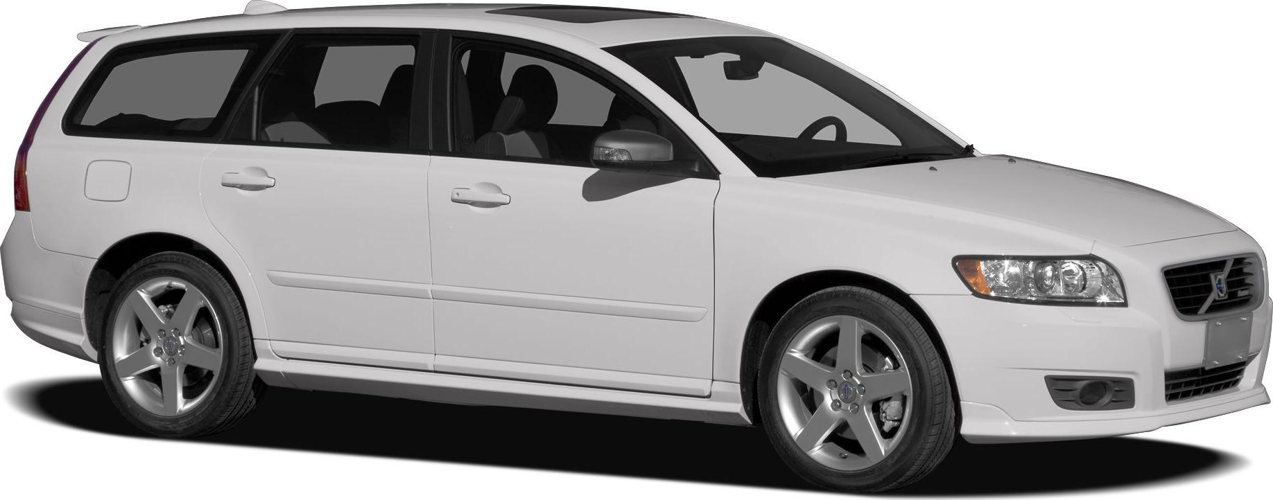 White wagon with alloy wheels, five doors, side profile view
