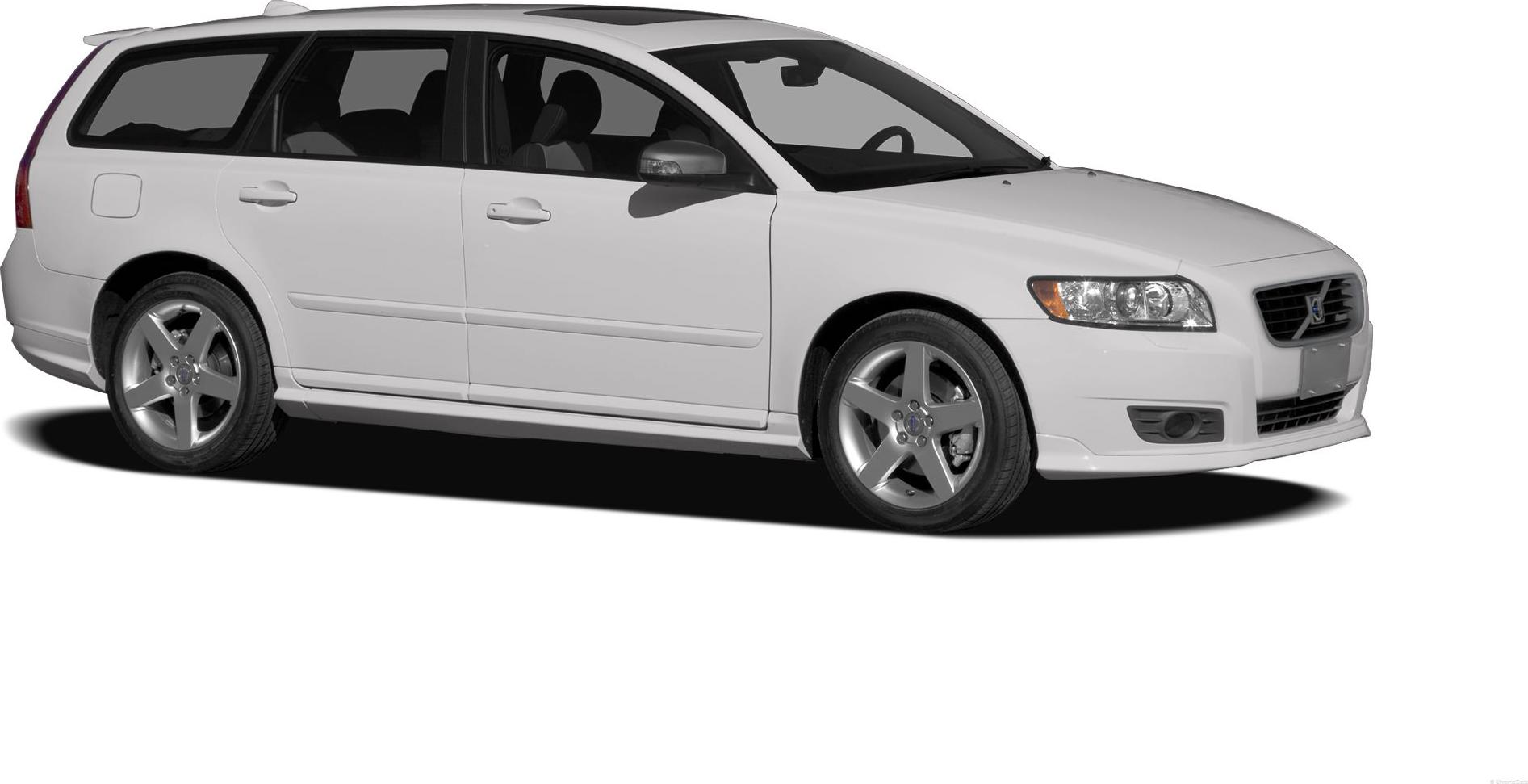 Sleek station wagon side profile with alloy wheels.