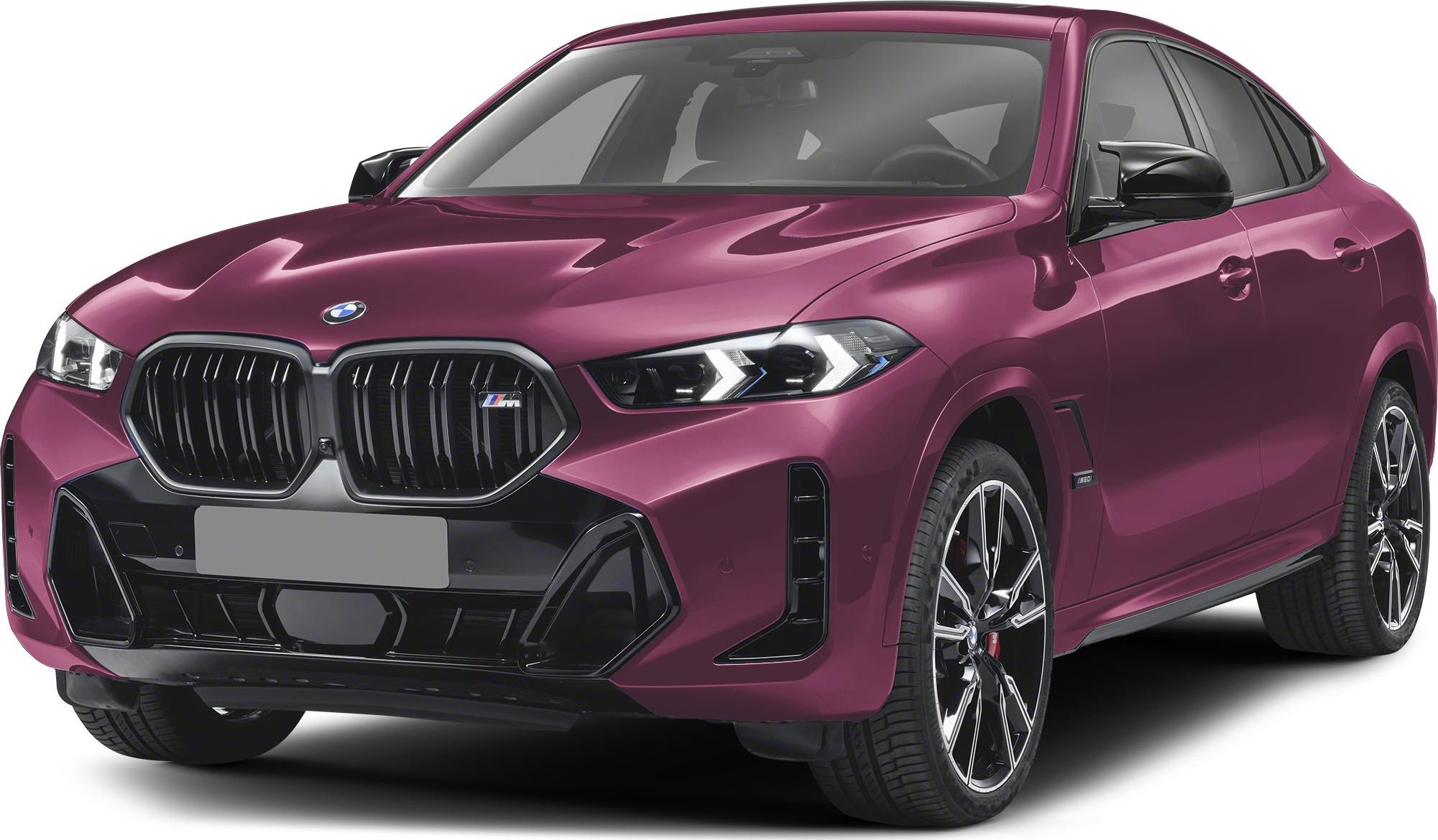 Front view with black kidney grille and LED headlights