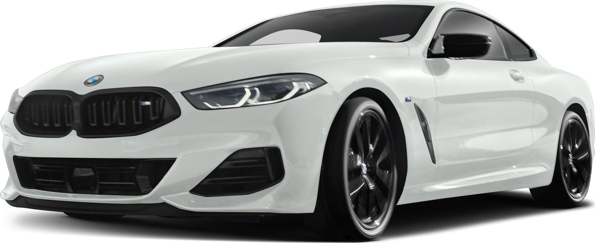 White sports coupe with black kidney grille and sleek LED headlights