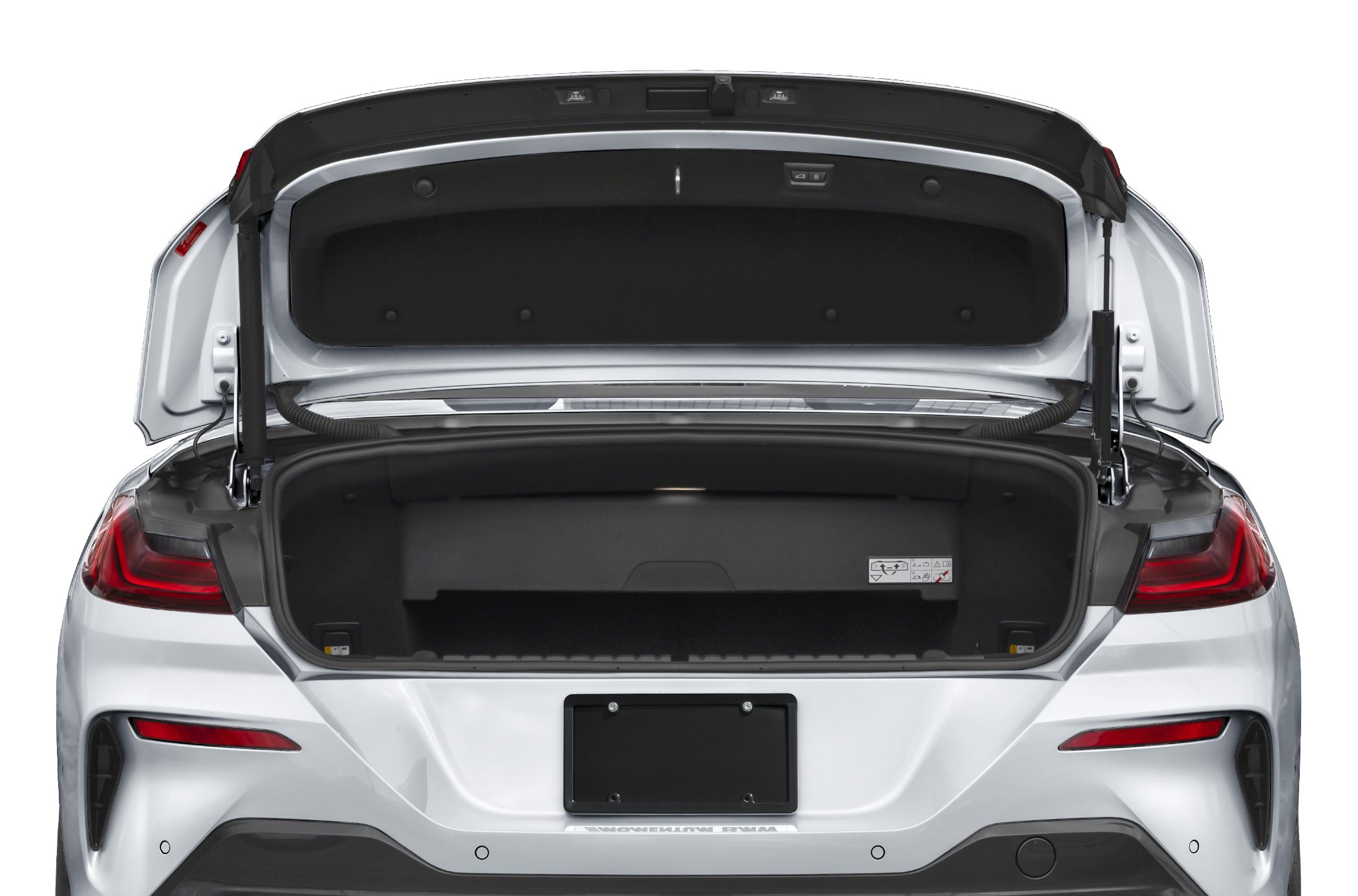 Open rear trunk with spacious cargo area and modern design