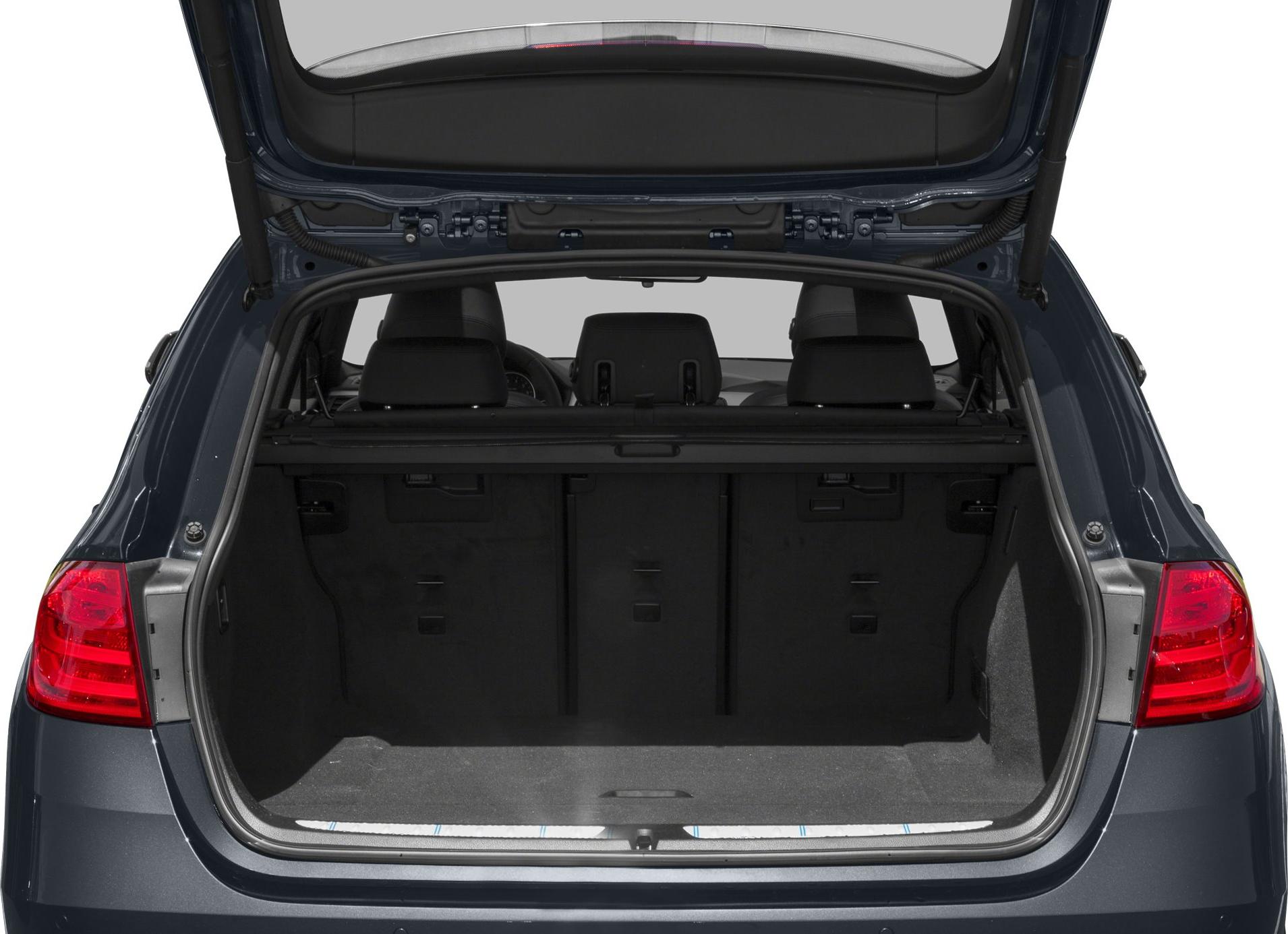 Open trunk showing spacious cargo area and rear seats in estate